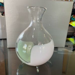 Handblown glass mini carafe vase pitcher decor Barneys New York NIB NEW in box